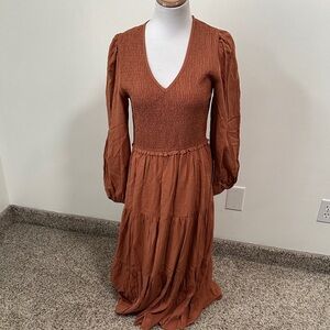 🎻 NWT Bohme Smocked Maxi Dress